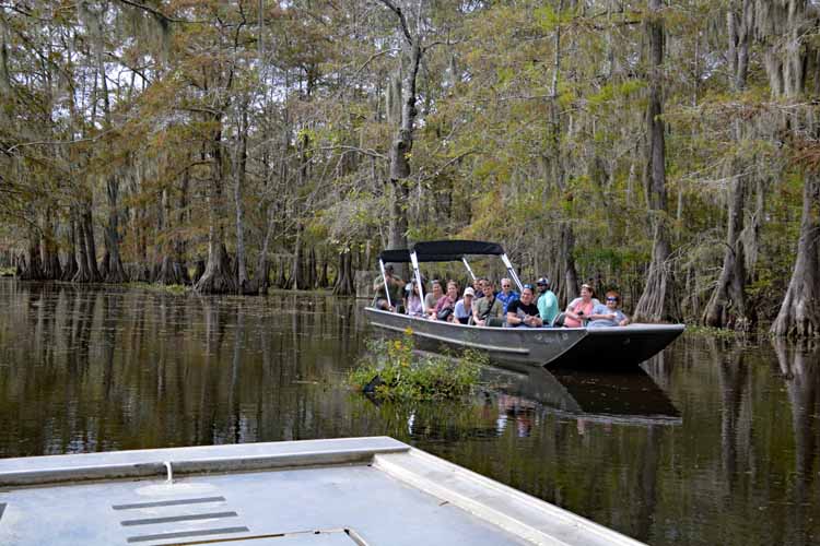 tourists in tour boat